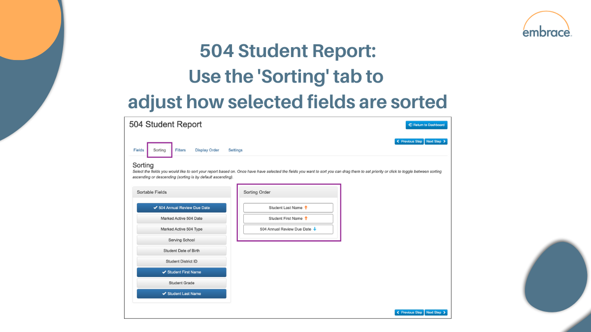 504 Student Report