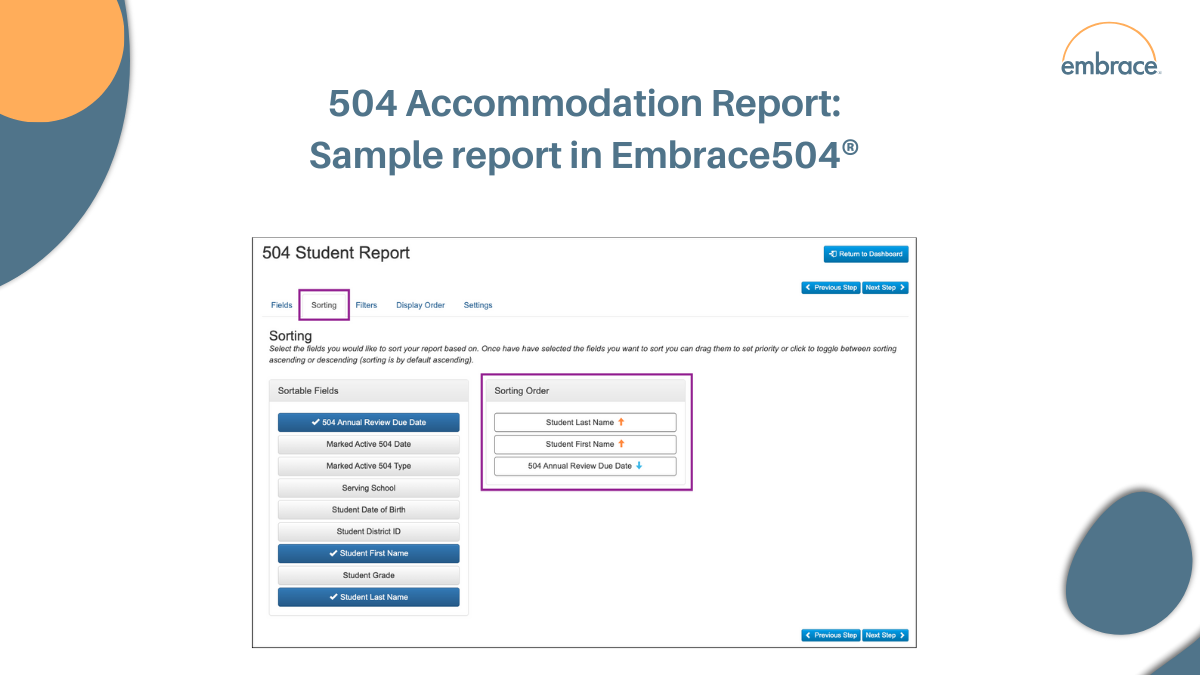 504 Accommodation Report