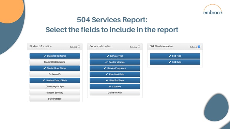 504 Services Report